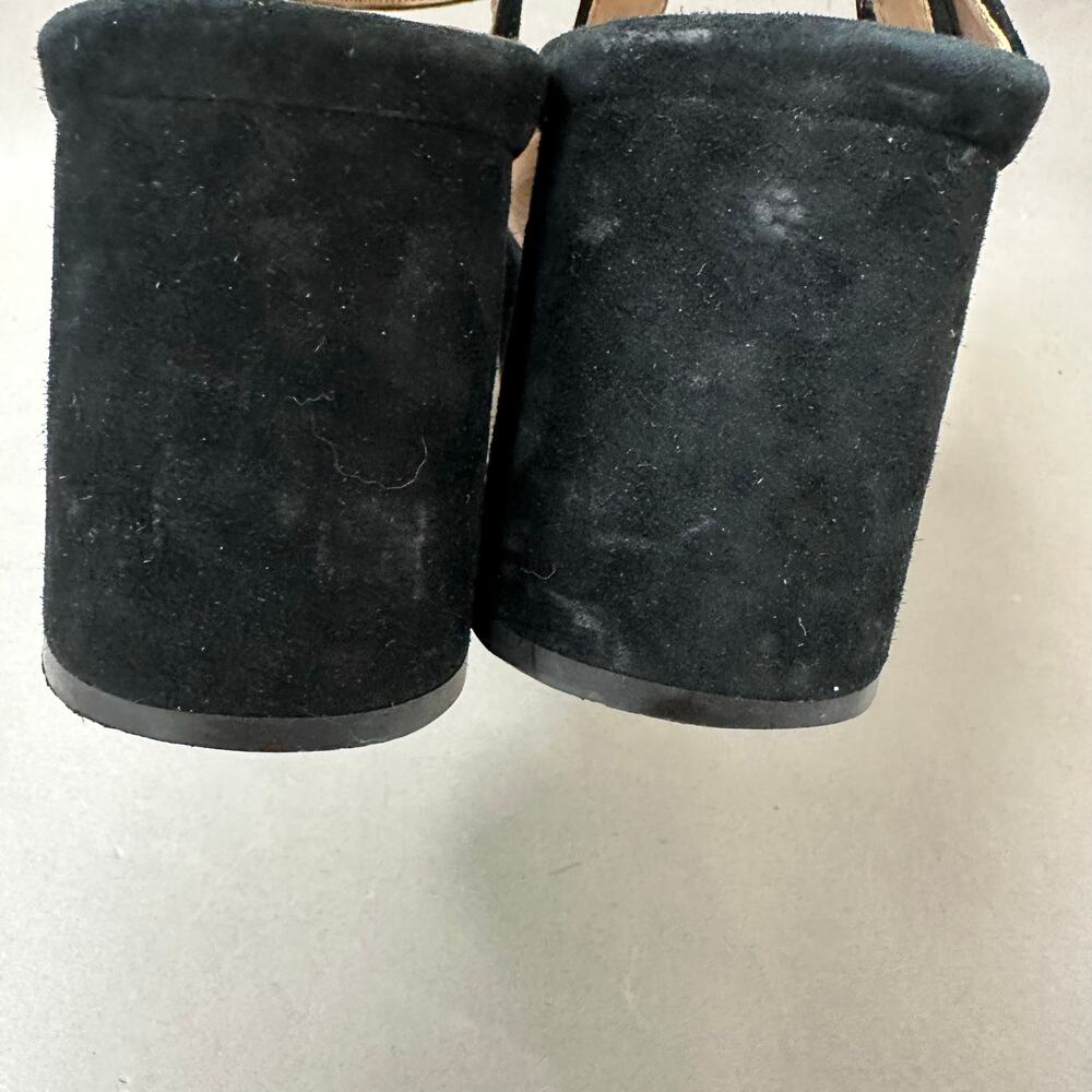 Aerosoles Cosmos‎ Crisscross Platform Sandal in Black Suede Size 9 Block Heel - Picture 9 of 15